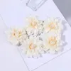 Artesanato de flores decorativas com cabeça de flor de peônia simulada de precisão 7cm tecido de seda artificial para projetos diy e design floral