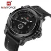 Naviforce Top Luxury Brand Men Sports Military Quartz Watch Man Analog Date Clock Leather Strap Wristwatch Relogio Masculino 240115