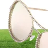 Brille mit klaren Gläsern Neue Sonnenbrille Damen Trend flacher Spiegel Neuer Strass Damen Trend flacher Spiegel Europa und Amerika Große Marke an4475165