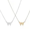 Everfast 10 Stück Neue Ankunft Gold Halskette Niedlicher Schmetterling Anhänger Insekt Halsketten für Frauen Einfache Tier Frauen Lange Halskette EF270P