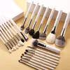 BEILI Makeup Brushes Set 24pcs Make Up Tools for Women Foundation Powder Eyeshadow Blush Brush Natural Goat Hair White/Silver 240115