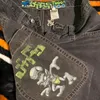 メンズジーンズJNCO Y2Kストリートウェアメンズ衣料品のヒップホップ高品質刺繍パターン黒女性ゴスワイドレッグ