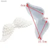 Craft Tools 1Pcs Angel Wing Mould Epoxy Resin White 3D Wing Baking Mold Gypsum Baking Silicone Fondant Mold Home Decoration YQ240115