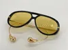 Innovative Designer Sunglasses for Men Women 1273 Avant-garde Goggles Style Anti-ultraviolet Acetate and Metal Oval Full Frame Gold-tone Fashio