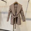 Womens Downs Winter loro Goose Down Suit Double-sided Cashmere Coats piana