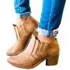 Сапоги 2024, женские кожаные зимние туфли на высоком каблуке на щиколотке, Botas Zapatos Mujer, женские ковбойские ботинки больших размеров
