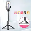 Tripods Bluetooth Selfie Stick Mobile Phone Holder Fill Photography Folding Live Streaming Tripod Monopod Ring Light Camera StandL240115