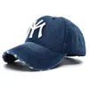 Hohe Qualität Schwarz Blau Denim Baseball Kappe für Frauen Hut Casquette Homme Einstellbare Luxus MY Dad Hüte für Männer 240113