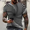 T-shirt à manches courtes et col rond pour homme, vêtement ample et surdimensionné, à la mode, rétro, amusant, motif 3D