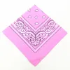 Foulards 1pc de haute qualité Headtie Foulard carré unisexe Bandana Hip Hop Noir Paisley Headwear Bande de cheveux Cou Poignet Wrap # 2024