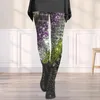 Women's Pants paljett tryckt fashionabla casual bantningsbotten DUDS Women Leggings