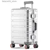 Suitcases GraspDream Men 20 24 Inch Aluminum Suitcase Business Rolling Luggage 29 inch large capacity Trolley Case For Travelling Q240115