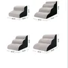 CAWAYI KENNEL Memory Foam Dog Sofa Stairs Pet 2/3/4 Steps Stairs for Small Dog Cat Ramp Ladder Anti-slip Bed Stairs Pet Supplies 240115