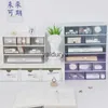 Förvaringslådor BINS PEN STICKER TRANSPARENT LAWER LAGRINGSBOX PLASTIC STUDENT Desk stationer Kosmetika Lipstick Rack Dammtät arrangörer BoxVaiduryd