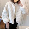 Womens Jackets For Women Light Thin Coats 2024 Spring Korean Loose Casual Bat Sleeve Jacket Vintage Quilted Short Tops Coat Drop Deliv Otsrc