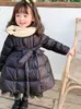 Manteau en duvet pour filles, veste d'hiver pour enfants, vêtements d'extérieur mi-longs pour filles, rembourrage Long