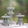 Dekoracje ogrodowe 3 szt. Mikro krajobraz Ornament Mini pagoda Latarnia Dekor