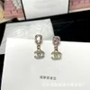 Designer channel Powder Diamond Letter Earrings Unique Earrings High Grade Earrings