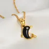 Pendentif Colliers Anniyo Dauphins Noirs Pour Femmes Filles Or Couleur Dauphin Charme Bijoux #068502