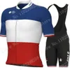 Drużyny Jersey Set France Champion Summer Clothing Mens Road Bike Koszulki rowerowe szorty mtb ropa maillot 240113