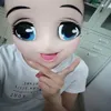 Kadın tatlı kız yarım kafa Kigurumi maskesi ile bjd gözler çizgi film cosplay japon anime rol lolita mask2013