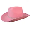 Berets Leichtgewichts Strassdekor Fedora Hut für Frauen Atmungsbare Cowboykappe mit Bim Western Jazz Feel Casual Hats Dropship