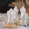 Outils d'artisanat Mignon lecture ange Silicone plâtre moule 3D ailes fille Statue béton ciment artisanat résine cristal faisant des outils décor à la maison cadeau YQ240115