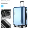 Valigie Trolley per bagagli Custodia da viaggio con telaio in alluminio con cerniera da 20 24 pollici per affari femminile Resistente ai graffi Casella per password resistente all'usura Q240115