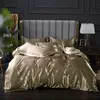 Housse de couette en Satin de luxe léger, ensemble de literie en rayonne, simple, Double, sans taie d'oreiller, 228228, 240115