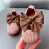 لطيف bowknot Kids Shoes Soft-Soled Baby Compleking Shoe Toddler Infant First Walking Clitted Clott