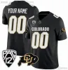 2023 NCAA Colorado Buffaloes Football Toildeys 2 Sydeur Sanders 12 Travis Hunter College مخصصة مخصصة للأبيض الأسود الرجال