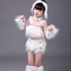 Милые белые танцевальные костюмы для собак для девочек, танцевальные костюмы с животными, одежда для детского сада, детский костюм с животными QERFORMANCE2527
