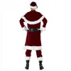 6 Stück Deluxe Weihnachtsmann Weihnachtskostüm Cosplay Erwachsene Männer Uniform Weihnachten Party Kostüm Weihnachten Plus Größe M-XXL271g