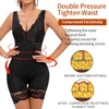 Body moldeador esculpido para mujer, prenda modeladora de cuerpo completo de encaje con cuello en V, ropa moldeadora de Control de barriga, mono ajustado, monos para mujer 240113