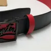 cintura loubutinly christians fondo rosso uomo per donna pelle da uomo vera pelle di vitello 38 mm cintura da donna morbida rossa fibbia in acciaio al titanio placcata oro