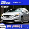 Dla Hyundai Sonata Reflight LED Montaż 11-16 Lampa przednia DRL Daytime Runging Light Dynamic Streamer Signal Sygnał Auto części auto