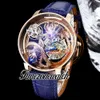 RMF AT120.60.DR Astronomia Tourbillon Механические мужские часы 3D Art Gold Dragon Celestial Body Dial с кожаным ремешком из кожи аллигатора Часы Super Edition Timezonewatch A06c