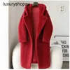 Maxmaras orsacchiotto cappotto da donna cashmere cappotti in lana inverno 2024 nuovo cappuccio m stesso stile particelle di pecora pecora agnello pelliccia erba rmtk rmtk