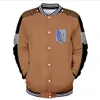 Atak na kurtkę baseballową Titan Men Bomber Kurtka Shingeki No Kyojin Anime Cosplay Costplay Scouting Legion Baseball Mundur Coat 216J