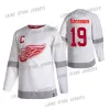 Maillot des Red Wings de Detroit 2021 Rétro inversé 71 Dylan Larkin 9 Gordie Howe 13 Pavel Datsyuk 19 Steve Yzerman Maillot de hockey