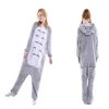 Totoro pijama caroset onesies unisex hayvan karikatür pijama seti kadın erkek cosplay kostümü totoro chinchilla onesie sweetwear268n