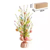 Dekorative Blumen 1PC 45cm Osterei Baum Dekorationen Kunststoff Dekoration Home Desktop für Wohnzimmer/Schlafzimmer