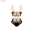 Swim Wear Chic Floral Print One Piece Swimsuits and Cover Up Women Swimwear 2023 Luxury Bikini Set Brazilian Luxury Bathing Suit BeachwearL240115