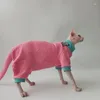 Kattdräkter eleganta varm sphynx turtleneck tröja hårlös kläder komfort vinterrock förtjockande fleece jacka för sphynix