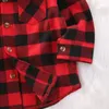 Spring Summet Plaids Checks Blouse Baby Kids Boys Girls Long Sleeve Striped Shirt Clothes Outfit 240113