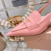 Famous Women Low Heel Shoes Famous High Heels Gold Coin Style Color Clash Leather Women Shoes Pointed Toe Middle Heel Business Banquet