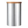 Kitchen Storage Metal Container With Lid Coffee Tank Tea Boxes Canister Pot Reusable Desktop Containers For Bags Beans
