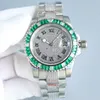 Diamond Watch Mens Designer يشاهد الياقوت الميكانيكي التلقائي 42 مم مع سوار الفولاذ المرصع بالألماس ، وساعات الأعمال التجارية Montre de Luxe