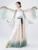 Stage Wear 2024 Chińska bajkowa sukienka taneczna klasyczna Kobieta płynąca długa gaza płaszcza TOP Style Ulepszony kostium Hanfu W135