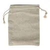 Jewelry Pouches Linen Fabric With Drawstring Packaging Bag Beige Storage Bags Jute Gift Wedding Souvenir Candy